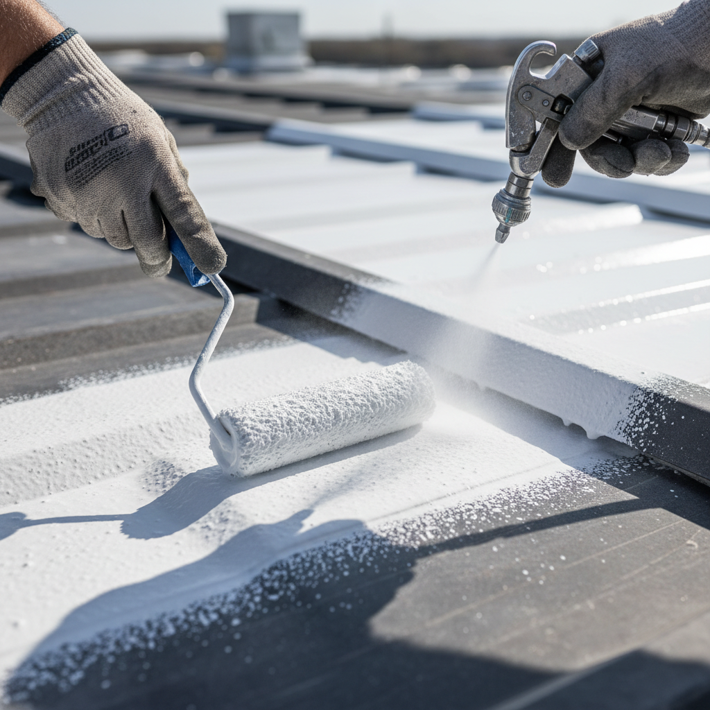 Professional commercial roof painting services in California's Central Valley