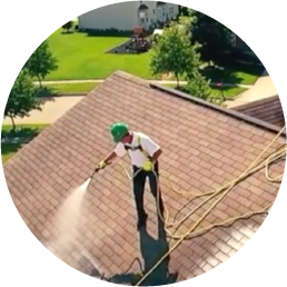 RoofMaxx roof restoration treatment being applied to shingles in Fresno CA